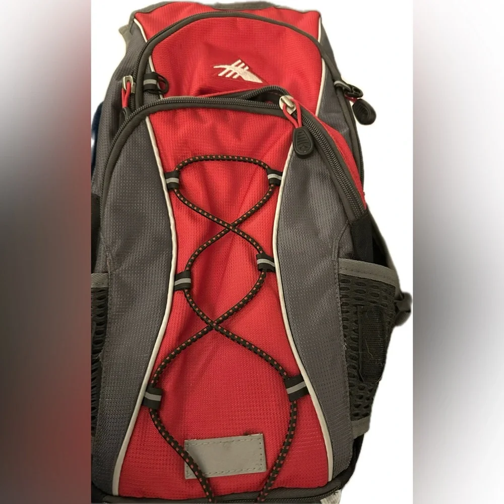 High Sierra HydraHike Outdoors Hiking Technical Travel Backpack Bag Red & Grey